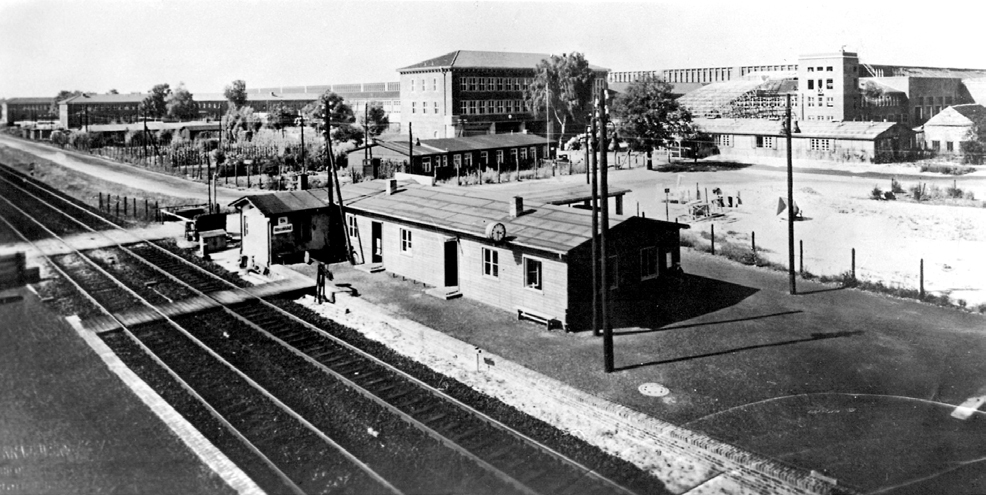 Blick auf den Bahnhof Albrechtshof